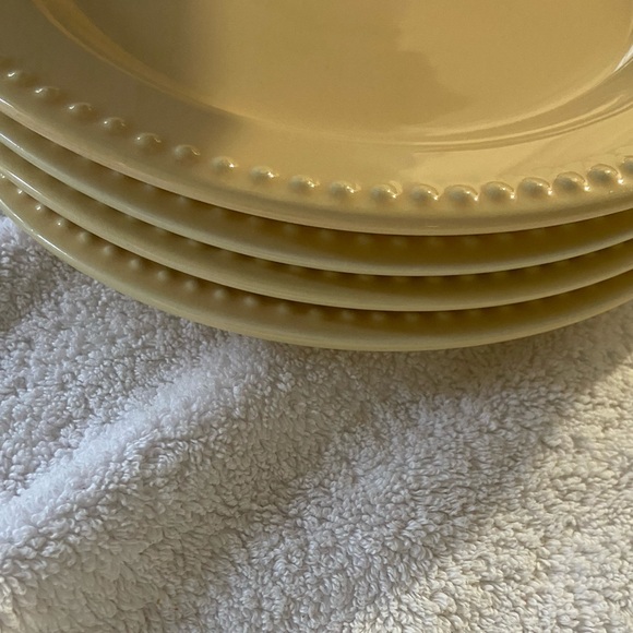 Pottery Barn Emma Yellow Dinner Plate set of 4 - Picture 12 of 16